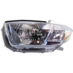 Headlight Compatible With 2008-2010 Toyota Highlander 2.7L 3.5L I4 Left Driver Side Halogen