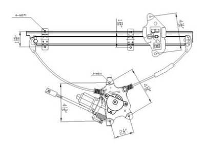 New Front Left Window Regulator Compatible With 2000-2006 Nissan Sentra 742-503 740-904 807214M400 thumbnail 3