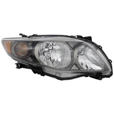 Headlight Compatible With 2009-2010 Toyota Corolla 1.8L I4 Right Passenger Side Halogen Rept100101q