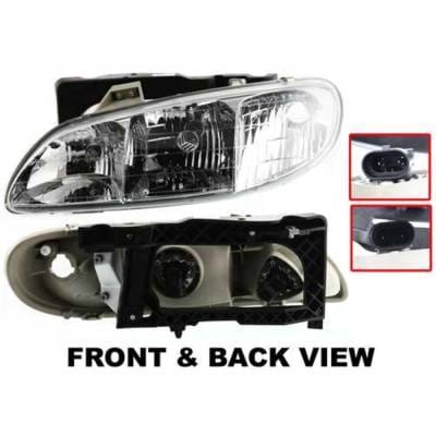 Headlight Compatible With 1996-1998 Pontiac Grand Am Left Driver Side Replaces 16524657 20-3166-00 thumbnail 13