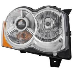 Headlight Compatible With 2008-2010 Jeep Grand Cherokee 3.7L 4.7L V6 Powertech Right Passenger Side
