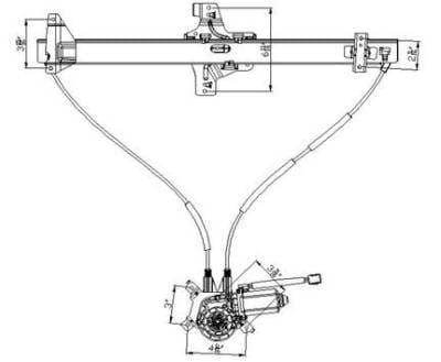 Front Left Window Regulator Compatible With Ford E-150 E-250 Econoline Superduty 03-10 83114 thumbnail 3