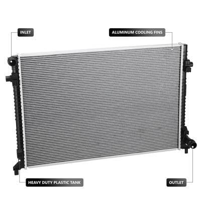 Engine Radiator Compatible With 2018-2019 Volkswagen 2.0L 3.0L I4 Ea888 Ea837/Ea839 Audi Audi 349Hp thumbnail 3