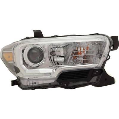Headlight Compatible With 2019-2023 Toyota Tacoma 2.7L 3.5L I4 Right Passenger Side Halogen