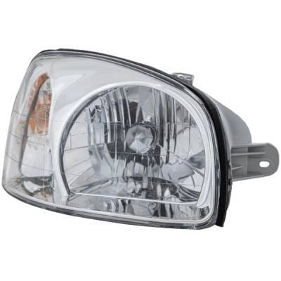 Headlight Compatible With 2001-2003 Hyundai Santa Fe 2.4L 2.7L I4 Right Passenger Side Halogen