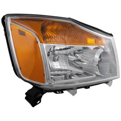 Headlight Compatible With 2008-2015 Nissan Titan 5.6L V8 Vk56de Right Passenger Side Halogen