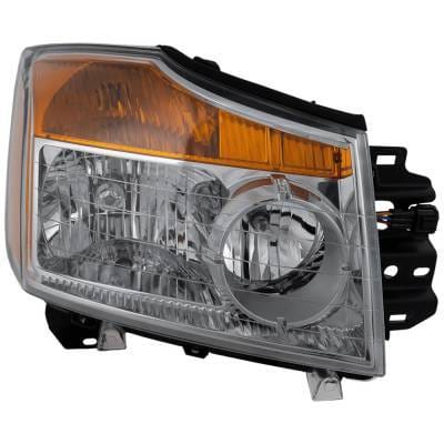 Headlight Compatible With 2008-2015 Nissan Titan 5.6L V8 Vk56de Right Passenger Side Halogen thumbnail 5