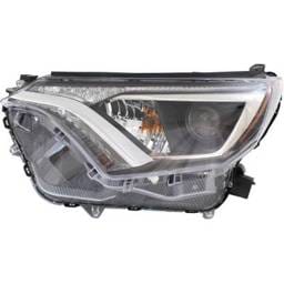 Headlight Compatible With 2016-2018 Toyota Rav4 2.5L I4 Left Driver Side Halogen Rt10010004q 176Hp