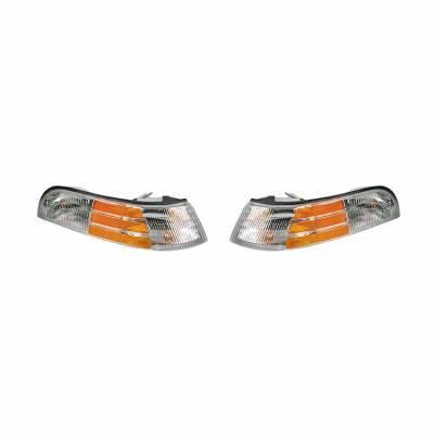 New Pair Of Side Marker Lights Compatible With Ford Crown Victoria F2az-13200-B Fo2521124 Fo2520124