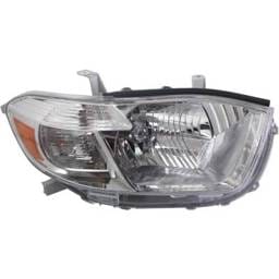 Headlight Compatible With 2010 Toyota Highlander 2.7L 3.5L I4 Right Passenger Side Halogen