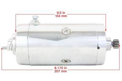 New Chrome Starter And Solenoid Compatible With Harley Police Model Flp 1971-1972, 1974-1975 thumbnail 14