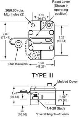 Circuit Breaker Compatible With Cooper Bussman Applications 135 Amp OEM Sae J1625 J1171 Abyc E-11 Ce thumbnail 4
