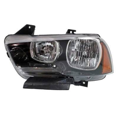 Headlight Assembly Left Driver Side Compatible With 2011-2014 Dodge Charger Sedan Halogen Clear Lens