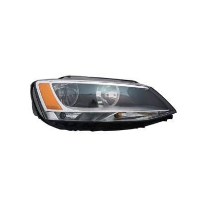 Headlight Assembly Right Passenger Side Compatible With 2011-2014 Volkswagen Jetta Sedan Halogen