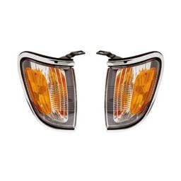 New Chrome Back Up Lights Pair Compatible With Toyota Tacoma 01-04 8161004080 To2521161 81610-04080
