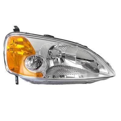 Headlight Assembly Right Passenger Side Compatible With 2001-2003 Honda Civic Lx Coupe Civic Hx