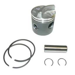 Piston Kit .010 Over With Rings Compatible With 1987-2006 Mercury Mariner Inline 4-Cylinder