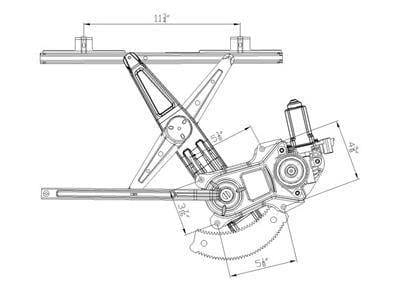 Front Left Window Regulator Compatible With 05-10 Chevy Cobalt Sedan Gm1350161 748-182 1552-6531L thumbnail 3