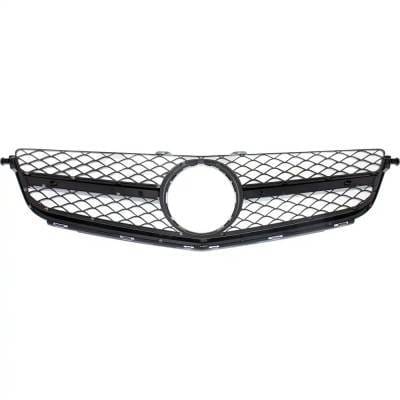 New Chrome Shell Grille Assembly Compatible With Mercedes Benz C63 Amg Base 8 Cyl 6.3L C63 Amg thumbnail 9