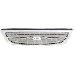 New Chrome/Painted Black Grille Assembly Compatible With Ford Windstar Sel 6 Cyl 3.8L Windstar Se 6