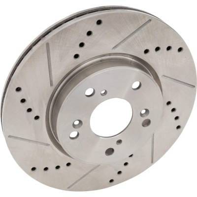 New Cross-Drilled And Slotted Brake Disc Compatible With Honda Hr-V Ex-L 4 Cyl 1.8L Hr-V Touring 4