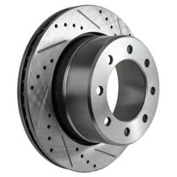 New Cross-Drilled Brake Disc Compatible With Dodge Ram 3500 Lone Star 6 Cyl 6.7L 2500 Laramie