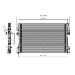 New Radiator Compatible With 2010-2016 Porsche Panamera 4.8L V8 4806Cc Automatic Transmission