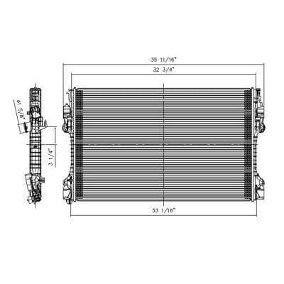 New Radiator Compatible With 2010-2016 Porsche Panamera 4.8L V8 4806Cc Automatic Transmission thumbnail 3