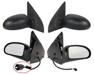 New Door Mirror Pair Compatible With Ford 02-07 Focus Power W/O Heat Fo1320180 Fd80r 955020 thumbnail 2