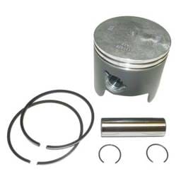 Piston Kit .030 Over With Rings Compatible With 1984-2006 Yamaha 75Hp-90Hp V4 2-Stroke Outboard