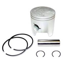 Piston Kit .010 Over With Rings Compatible With 1984-2006 Yamaha 40Hp 50Hp Inline 3-Cylinder