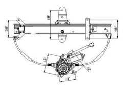 Rear Right Window Regulator Compatible With 03-04 Mercury Marauder Fo1551111 741-678 83149