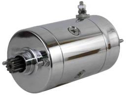 Chrome 12 Volt Starter Hitachi Type Compatible With Harley Davidson Fxb Sturgis Fxdg Disc Glide