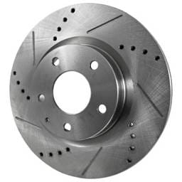 New Cross-Drilled And Slotted Brake Disc Compatible With Mazda Cx-3 Gs 4 Cyl 2.0L 3 Sport 4 Cyl 2.0L