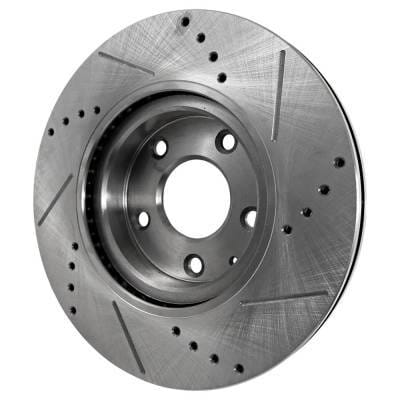 New Cross-Drilled And Slotted Brake Disc Compatible With Mazda Cx-3 Gs 4 Cyl 2.0L 3 Sport 4 Cyl 2.0L thumbnail 5