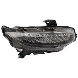 Headlight Compatible With 2016-2021 Honda Civic 2.0L 1.5L I4 K20c2 L15b7 K20c1 Right Passenger Side