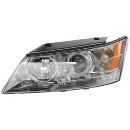 Headlight Compatible With 2009-2010 Hyundai Sonata 2.4L 3.3L I4 Left Driver Side Halogen Reph100106q