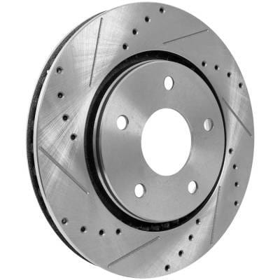 New Cross-Drilled Brake Disc Compatible With Chrysler Dodge Grand Caravan Se 6 Cyl 3.3L Grand thumbnail 3