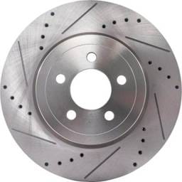 New Cross-Drilled Brake Disc Compatible With Dodge Charger Pursuit 6 Cyl 3.6L Charger R/T Road &