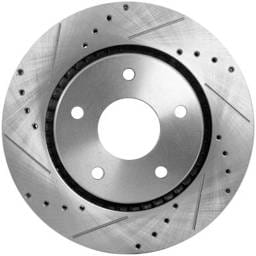 New Cross-Drilled Brake Disc Compatible With Chrysler Dodge Grand Caravan Mainstreet 6 Cyl 3.6L