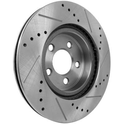 New Cross-Drilled Brake Disc Compatible With Chrysler Dodge Charger Base 6 Cyl 2.7L Charger Sxt Plus thumbnail 11