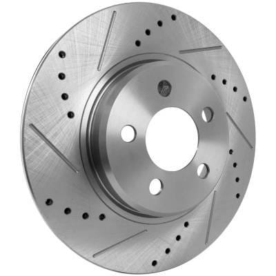 New Cross-Drilled Brake Disc Compatible With Chrysler Dodge Magnum Se 6 Cyl 2.7L 300 Touring 6 Cyl thumbnail 3
