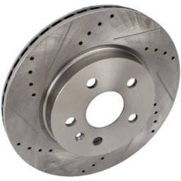 New Cross-Drilled And Slotted Brake Disc Compatible With Cadillac Chevrolet Impala Lt 6 Cyl 3.6L Ct6