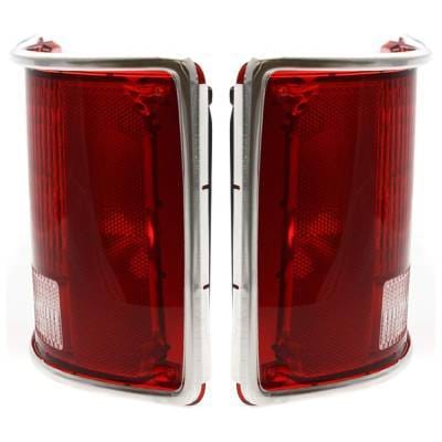 New Halogen Tail Light Pair Of Lens Compatible With Chevrolet C10 Custom Deluxe Standard Cab Pickup thumbnail 5