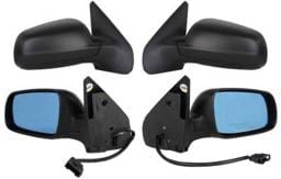 New Door Mirror Pair Compatible With Volkswagen 99-05 Golf Power W/ Heat Blue Lens 955444 955443