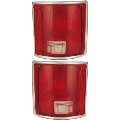 New Halogen Tail Light Pair Of Lens Compatible With Chevrolet C30 Cheyenne Crew Cab Pickup 4 Door