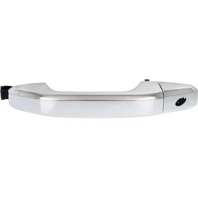 Front Driver Side Exterior Door Handle Compatible With 2014-2022 Chevrolet Silverado Chrome With Key