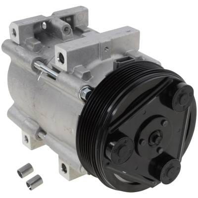 New 6-Groove Pulley A/C Compressor Compatible With Ford F-250 Xl 6 Cyl 4.9L E-350 Econoline Club