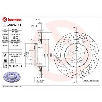 Cross-Drilled Brake Disc Compatible With Mercedes Benz C63 Amg Base 8 Cyl 6.3L 2008-2015 By thumbnail 5