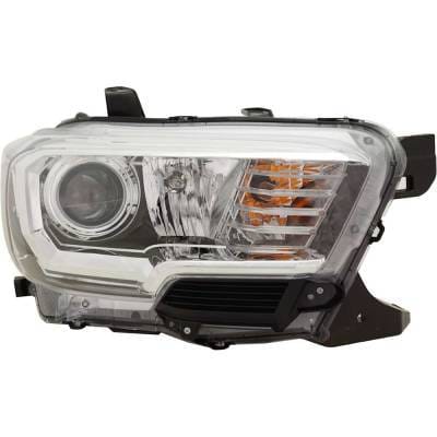 Headlight Compatible With 2018 Toyota Tacoma 2.7L 3.5L I4 Right Passenger Side Halogen Rt10010043q